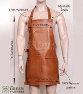 Leather Chef Apron, Leather Cooking Apron, Leather BBQ Apron, Leather Grilling Apron