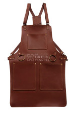 Front view of Stylish Leather Grill Apron
