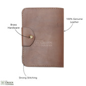 leather golf scorecard holder