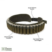 canvas cartridge belt, shooting shell holder, olive cartridge belt, canvas shooting shell holder, shotgun cartridge belt