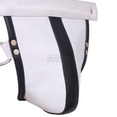 Leather Gay Jockstrap with Black Stripe - Zoomed View Leather Gay Jockstrap with Black Stripe - Zoomed View