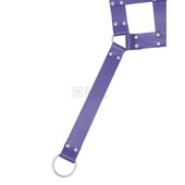 purple leather bondage suspension sling with chains, leather sex swing, leather bondage suspension sling, leather bondage sex sling, leather sex sling