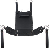 front view of leather sex swing bondage