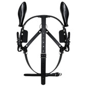 leather face muzzle, leather bdsm muzzle, leather head harness, leather bondage muzzle, leather harness, leather muzzle