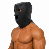 leather bondage hood, leather bdsm hood, leather bondage mask