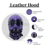Leather BDSM Mask With Mouth Plug - Infographics