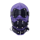 Leather BDSM Mask With Mouth Plug - Main Image