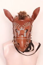 leather bondage hood, Leather BDSM Muzzle, Leather Muzzle, Leather Hood, BDSM Hood, Bondage Muzzle, leather pony play mask, bondage hood , bdsm muzzle, leather bondage hood