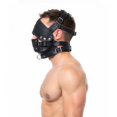 leather face muzzle, leather bdsm muzzle, leather head harness, leather bondage muzzle, leather muzzle, leather harness