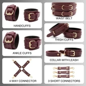 leather handcuffs, bdsm restraints set, leather handcuffs set, leather bdsm handcuffs, leather bondage handcuffs, leather bondage handcuff set