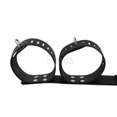 Neck To Wrist Leather Handcuffs -  Cuffs