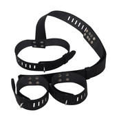 Neck To Wrist Leather Handcuffs -  Main Image