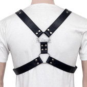 leather male harness, men's leather chest harness, leather harness