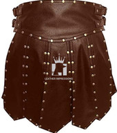 leather kilt, leather kilt for men, men's leather kilt, Gay Kilt, leather gladiator kilt