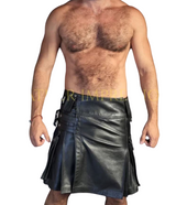 leather kilt, leather kilt for men, mens leather kilt, Gay Kilt, leather gladiator kilt