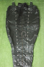 leather bodybag, leather sleepsack, leather sleep sack, leather bondage body bag, leather bondage sleep sack, self bondage sleep sack,