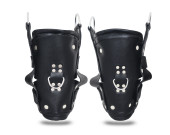 leather suspension cuffs, suspension cuffs, leather ankle cuffs, bondage suspension cuffs, bdsm suspension cuffs, leather boot cuffs