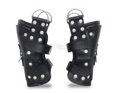 leather suspension cuffs, suspension cuffs, leather ankle cuffs, bondage suspension cuffs, bdsm suspension cuffs, leather boot cuffs