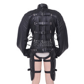 Leather Restraining Bondage Straitjacket - Back View