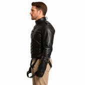 leather straitjacket bondage, leather straight jacket, straight jacket BDSM, leather straitjackets