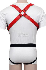 leather gay jockstrap harness, leather harness