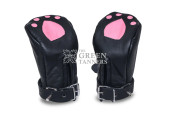leather bondage mitts, leather mitts, leather bondage mittens, leather mittens