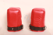 leather bondage mittens, leather mittens