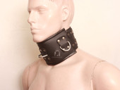 leather bdsm collar, leather bondage collar, leather slave collar, leather neck restraint, leather posture collar, posture collar bondage, bdsm posture collar