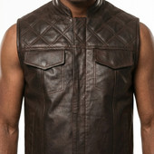 diamond stitch motorcycle vest, leather vest, cafe racer leather vest, mens leather biker vest, men's motorcycle vest, motorcycle leather vest, black leather vest, biker leather waistcoat, leather club vest