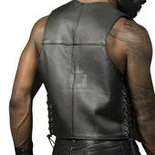 Leather vest, gay Leather vest, Leather vest bdsm, bondage Leather vest