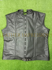 leather vest, gay leather vest, leather vest bdsm, bondage leather vest,
