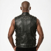 heavy duty biker vest, leather motorbike vest, heavy duty leather motorcycle vest, rugged leather heavy duty biker vest, mens leather biker vest, leather men's motorcycle vest, motorcycle leather vest, black leather vest, biker leather waistcoat, leather club vest