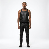 leather vest, gay leather vest, leather vest bdsm, bondage leather vest
