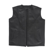 Premium Leather Biker Vest For Mens - Main Image