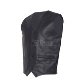 Classic Design Formal Leather Vest - Side view
