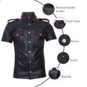 Leather shirt, gay Leather shirt, Leather shirt  bdsm, bondage Leather shirt
