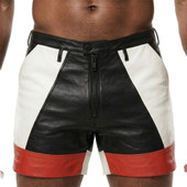 steampunk leather shorts, leather bondage shorts, leather shorts, bdsm short