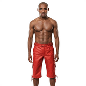 leather shorts, leather shorts bondage, leather shorts bdsm, leather gay shorts, gay leather shorts, knee length shorts