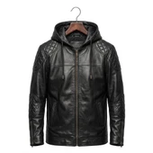 leather jacket, leather zipper jacket, genuine leather jacket, leather biker jacket