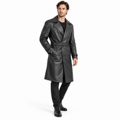 Leather coat, Leather blazer, Leather long coat, Leather trench coat, Leather long coat, Leather overcoat, genuine Leather coat, cowhide Leather coat