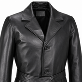 leather coat, leather long coat, leather trench coat, leather overcoat