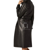 Leather coat, Leather long coat, Leather  trench coat, Leather overcoat,