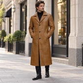 Leather coat, Leather blazer, Leather long coat, Leather trench coat, Leather long coat, Leather overcoat, genuine Leather coat, cowhide Leather coat