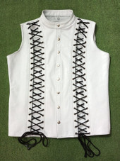 leather vest, men's leather vest, men leather vest, laced up men's leather vest