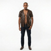 gay leather vest, mens leather vest, leather bikers vest, leather waistcoat