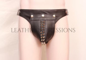 gothic leather jockstrap, leather thong, leather underwear, BDSM Jockstrap, leather bondage jockstrap