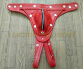 leather jockstrap, leather thong, leather underwear, BDSM Jockstrap, leather bondage jockstrap, zipped leather jockstrap, leather jockstrap with zipper