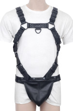 leather mens jockstrap harness, leather harness