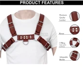gay leather chest harness, leather harness