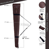 distressed leather gun case, distressed leather rifle case, distressed leather shotgun case, distressed leather gun slip case